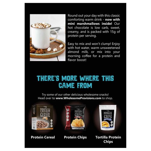 Protein Hot Chocolate, Keto Hot Chocolate Mix, Low Carb Hot Cocoa, 15g Protein, 2g Net Carbs, Low in Sugar, Instant Hot Coco, 7 Individual Macro-Controlled Packages (Marshmallow, 3 Pack)