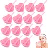 Teenyyou 10 Sets Facial Bowls Plastic Heart Shaped Facial Mask Mixing Bowl with Spatula Pink Facemask Bowl DIY Skin Care Mixing Tool Kit Esthetician Supplies for Lady Women Home Beauty Salon