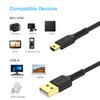 3ft Mini USB Cable, Standard USB 2.0 to Mini B Male Charger Cord Durable USB Mini to USB Charging Cable Compatible with PS3 Controller, MP3 Player, Camera, Dash Cam, Garmin GPS, Hero 3+(Black)