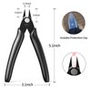 BOENFU Flush Cutters Precision Nippers Tool Sprue Cutter Jewelry Wire Cutters 5 Inch Small Wire Cutter for 3d Print, Plastic Models, Jewelry Making, Electronics, Black, 2-PCS