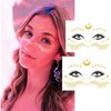 Bobknow Glitter Freckles Face Tattoo, Waterproof & Sweat-proof, Temporary Tattoo Stickers For Party, Halloween, Christmas, Makeup Party, 2 Sheets (Moon)