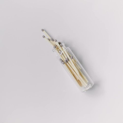 River Birch Gray Tip Matches in Jar with Striker - Home Decor Matches for Candles with Glass Match Holder, 3 Jars of 20+ Wooden Safety Matches (60+ Color Matches for Decorative Candles)