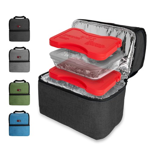 Lava Lunch Patented Heated Lunch Box - Insulated Bag with Microwaveable Heat Packs - 3 Liter Capacity for Meals - Keeps Food Warm for Up To 5 Hours - Gift for Men, Women, & Kids - Dark Grey