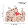 Personalized Wooden Puzzle with 2-8 Family Name,Wooden Elephant Puzzle,Customizable Wooden Puzzle for Home Decor and Thoughtful Gifts,Birthday for Mom, Dad (Elephant)
