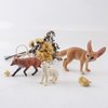3PCS Desert Fox Figure Wolf Figurine Set Forest Woodland Animal Figurines Toys Set Plastic Animals Figure Gift for Kids Birthday 3 4 5 6 Year Old