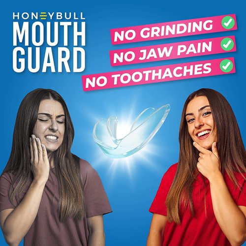 HONEYBULL Mouth Guard for Grinding Teeth [12 Pack - Thin] 1 Size for Light Grinding | Comfortable Custom Mouth Guard for Clenching Teeth at Night, Bruxism, Whitening Tray & Guard