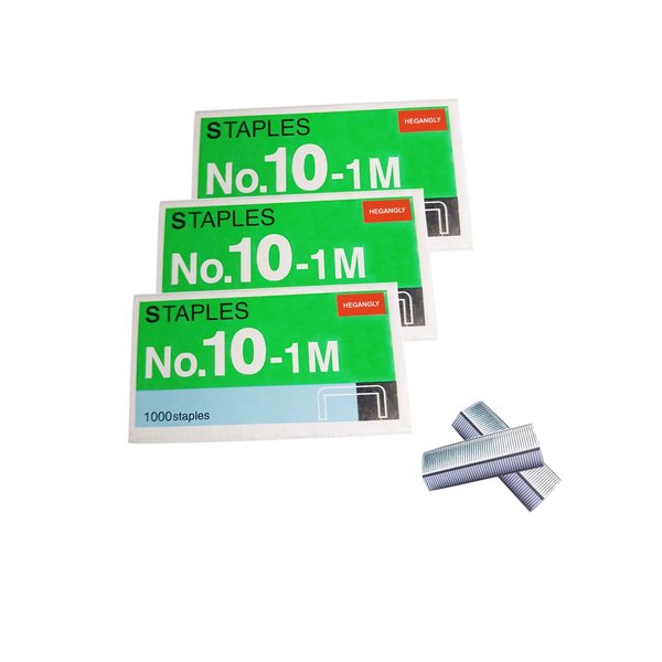 3000pcs No.10 Staples, for Max HD-10D,Swingline Tot Mini Stapler, and Other Mini Stapler Using No.10 Staples(Smaller Than Standard Staples).Silver