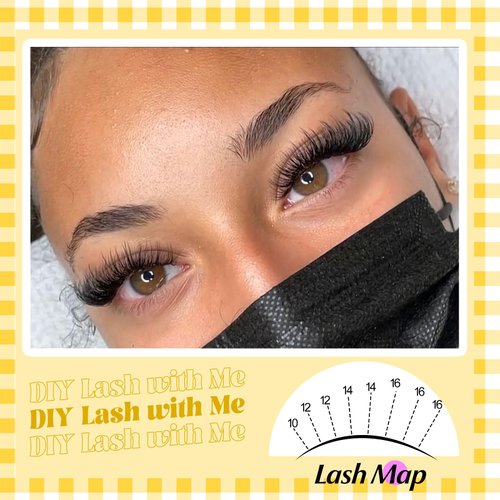 Yawamica Natural Lash Clusters Kit Wispy Eyelash Clusters Lash Extension Kit 10-16mm Mix Length Cluster Eyelash Extensions C Curl Individual Lashes with Lash Cluster Glue Lash Tweezers DIY Lash Kit