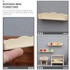 ibasenice 2pcs Dollhouse Wall Shelf Miniature Wooden Shelves 1: 12 Scale Tiny Wood Storage Rack Model for Doll House Kitchen Furniture Accessories