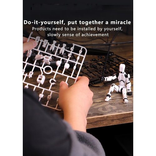 Schythely Titan T13 Action Figures Set-(Assembly Required) Robot Action Figure Fidget Toys for Nova N13 Anime Figures with 3D Lucky Dummy 13 Robot Figures Multi Movable Joints Gifts (Pink)