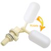 1/2" Float Valve, Shut Off Plastic Water Float Valve for Stable Water Float Ball Valve Horse Cattle Goat Sheep Pig Dog Farm Supplies 2 Pack