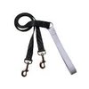 Freedom No-Pull Harness and 4-Configuration Training Leash Package (1" Wide Medium (23"-28"), Black with Silver)
