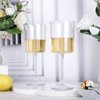 Ciaell 6 Pack Plastic - 10 Oz Plastic wine glasses with Stem - Disposable Perfect for Parties & Weddings & Poolside & Outdoors & Camping