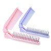 RHOS 2 Piece Folding Hair Comb,Portable Travel Folding Comb Brush-Small Compact Foldable Hair Brush for Purse,Bags-Double Headed Pocket Size Folding Comb Set for Women,Girls(Pink&Purple)