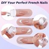 Subay French Nail Stamper, Nail Stamper Kit - 2pcs Nail Art Stamper, Nail Scraper, 2pcs Nail Stamping Plate, 4pcs Replaceable Silicone Jelly Heads for Gel Manicure Home Salon Nail Art DIY