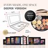 Deep Medium Z Palette Magnetic Makeup Palette, Empty Magnetic Palette, Universal Magnet makeup palette for Eyeshadows, Powders, Customizable Beauty Organizer with Clear Window