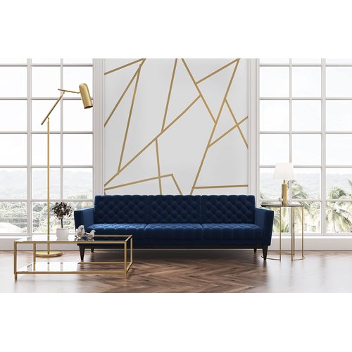 Murwall Gold Wall Decal Peel and Stick | Geometric Line Wall Sticker | Metallic Line Wall Decals