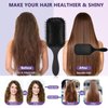 ZABOUL Detangling Hair Brush Set|Detangler Brush and Comb Set for Women and Men Kids, No More Tangle Hairbrush for Black Natural Wavy Wet Hair