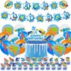 Water Gun Birthday Party Supplies Pool Birthday Party Supplies Set Water Gun Theme Birthday Party Decorations Include 1 Banner 1 Cake Topper 16 Balloons 24 Cupcake Topper