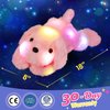 WEWILL 18'' Light up Pink Puppy Dog LED Stuffed Animal with Colorful Night Light Glow Soft Plush Toy Gifts for Kids on Christmas Birthday Valentines Day