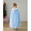 PURFEEL Girls Princess Cape for Elsa Kids Warm Hooded Cloak Dress up L 7-10Years