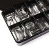 Wellquinn Square Nail Tips Full Cover, Short Clear Professional Acrylic Tips, Long Lasting Utra-hard False Nails Press on Nails for Nail Extension Manicurists, 360Pcs