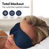 Samadhaan 3D Contoured Eye Mask for Sleeping | Sleep Mask for Side Sleepers | Eyelash Extensions with Velcro Closure | Shade Cover | Eye Sleeping Mask | Flight Essential | Blue | Concave Molded