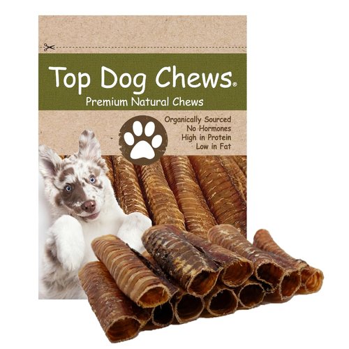 Top Dog Chews – 6” Beef Trachea Dog Chews 10 Pack, American, All Natural, Single Ingredient Dog Treat, Promotes Joint, Hip & Dental Health, High in Protein.