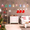 24 Sets Christmas Craft Kits Winter Crafts DIY Christmas Ornaments Decorations Art Sets Foam Santa Reindeer Snowman Christmas Stickers Holiday Season Classroom Activities Party Favors