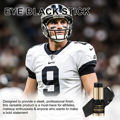 Wugbc Black Face Body Paint, Eye Black Sticks Sports Softball Football Baseball, Full-Coverage Eyeblack Painting Kit for Corpse Bride Halloween Skeleton Skull SFX Zombie Special Effects Costume Makeup