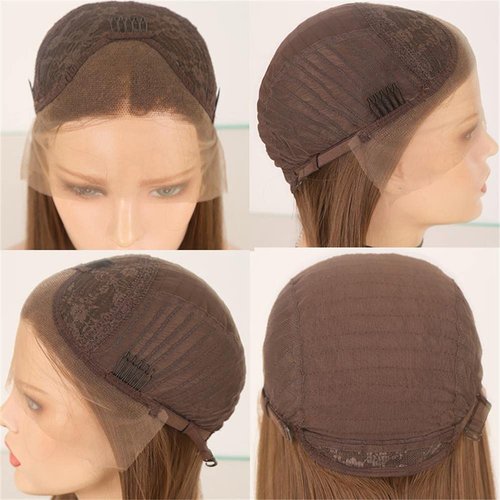 RONGDUOYI RDY Black Mix White Highlight Wig for Women Pure Black with a White Front Streak Lace Front Wigs 26inches Long Body Wave Synthetic Wig with Natural Hairline