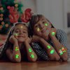 65 Pieces Christmas Temporary Tattoos for Kids, Glow in the Dark Cartoon Christmas Tattoo Stickers for Stocking Stuffings, Holiday Birthday Party Decorations Supplies Favors, Christmas Eve