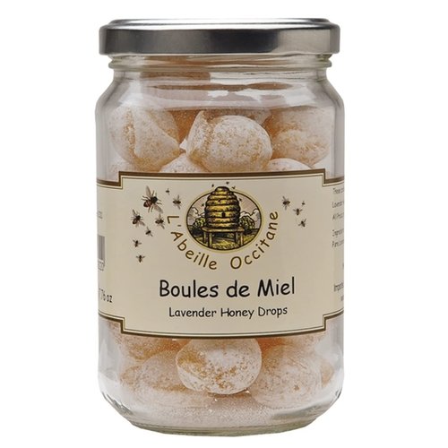 Mas des Abeilles Boules de Miel French Lavender Honey Drops 8.80-Ounce Jar (Pack of 2)
