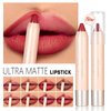 Easilydays Matte Lip Crayon Lipstik Pencil Velvety Creamy Matte Lip Liner, Ultra Matte Lip Color Smooth Finish, Full Coverage High Pigment Waterproof Longlasting Lip Crayon Lip Shaped for Women (#02)
