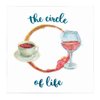 30 Pk, Coffee to Wine is the "Circle of Life" Cocktail 3-Ply Paper Party Napkins for Brunch Parties, Girls Night, and Book Clubs