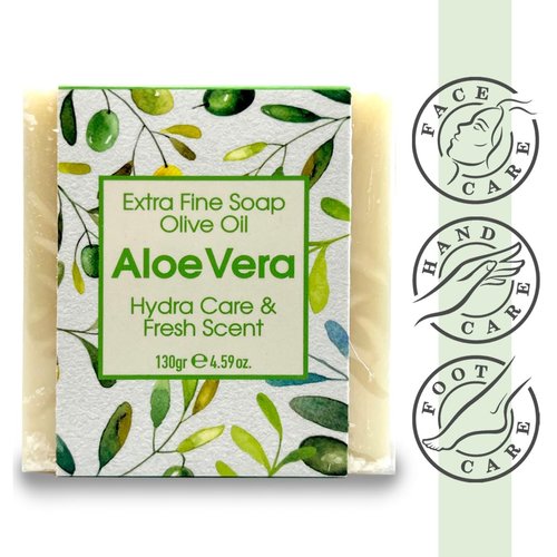 Kalliston, Extra Fine Olive Oil Soap, 100% Natural w/Organic Ingredients, Fine Spa Soaps, product of Greece, 4.5oz Each (Aloe Vera)