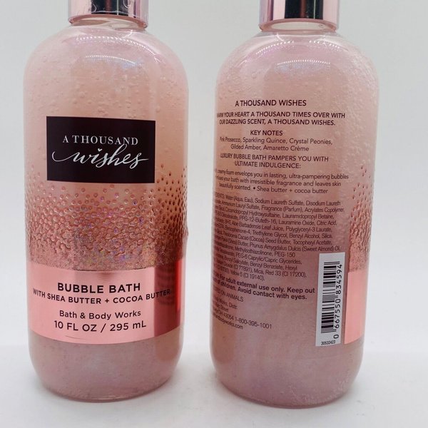 2 A Thousand Wishes Luxury Bubble Bath Body Wash 10 fl.oz