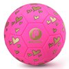 PP PICADOR Kids Soccer Ball Size 3, Toddler Pink Soccer Balls for Little Girls Boys Child 4-8 Gift Toys Outdoor Home Sport with Pump