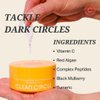 Clean Circle Lights On Brightening Dissolvable Eye Mask Infused with Red Algae, Vitamin C, Peptides, and Black Mulberry - Under Eye Patches for Wrinkles, Dark Circles, Puffiness, and Signs of Aging
