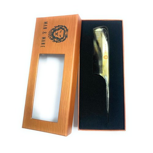 Premium Handmade 100% Oxhorn Anti-static Rat Tail Fine Tooth Comb for Women & Men
