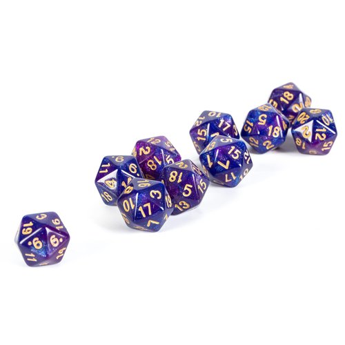 SmartDealsPro 10-Pack 20 Sided Dice D20 Polyhedral Dice for DND RPG MTG Table Game (Color 11)