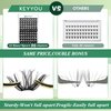 Lash Clusters 96pcs Eyelash Clusters D Curl 12mm Cluster Lashes KEYYOU Volume Wispy Lash Extension Soft&Comfortable Easy DIY at Home(Y24,D-12mm)