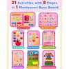 Exorany Busy Board Montessori Toys for 1 2 3 4 Year Old Girl Birthday Gifts, Toddler Girl Toys Age 1-2, 2-4, Busy Book Sensory Toys for Toddlers 1-3, Learning Educational Activities Travel Toy