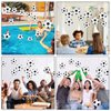 24 Pcs Inflatable Mini Soccer Balls Soccer Party Decorations Small Soccer Balls with Hanging Rope Hooks Summer Swimming Pool Beach Ball Water Games Blow up Sport Toys Beach Birthday Party Decorations