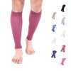 Doc Miller Calf Compression Sleeve Men and Women - 15-20mmHg Shin Splint Compression Sleeve Recover Varicose Veins, Torn Calf and Pain Relief - 1 Pair Calf Sleeves Maroon Color - Medium Size