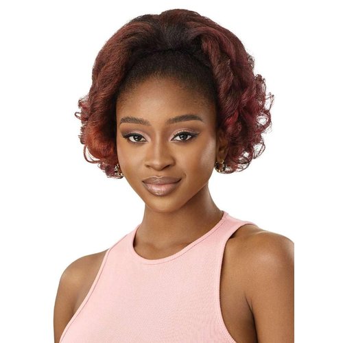 Outre Pretty Quick - Drawstring Pony - Kinky Curly 12" (DR DRAGON FRUIT)