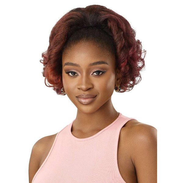 Outre Pretty Quick - Drawstring Pony - Kinky Curly 12" (DR DRAGON FRUIT)