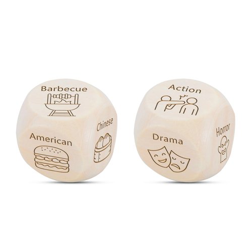 Food Dice Date Night Movie Dice 5 Year Anniversary Date Night Gifts for Him Her Couples Date Night Ideas Gifts for Boyfriend Girlfriend Husband Wife Valentine's Day Birthday Christmas Stocking Stuffer