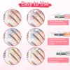 Abeillo 5PCS Nail Art Sculpture Pen, Dual Tipped Silicone Nail Tools, 3D Nail Sculpting Gel Pen, Rhinestone Nail Polish Brushes for Design Nail Foil Carving Drawing Effect Shaping Drawing