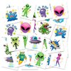 ArtCreativity Alien Temporary Tattoos for Kids, Pack of 144, Funny Extraterrestrial Tattoos, Outer Space Birthday Party Favors, Goodie Bag Fillers, Non-Candy Halloween Treats, 12 Assorted Designs